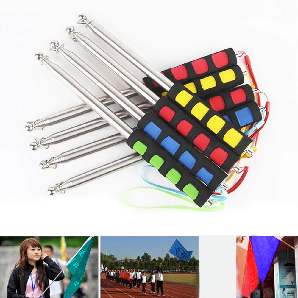 

Extendable 2M Telescopic Handheld Flag Pole for Flags Windsock Teaching