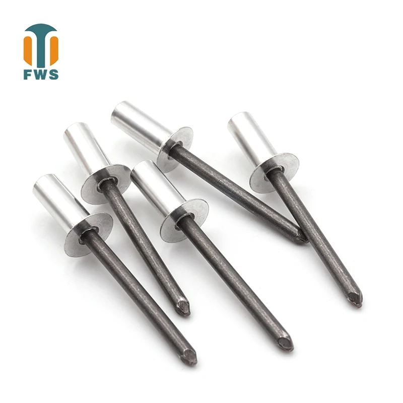

100PCS M4.8*(8-30) mm Aluminum steel countersunk head closed type Mandrel Blind Rivet Nail Pop Rivets for Furniture Car Aircraft