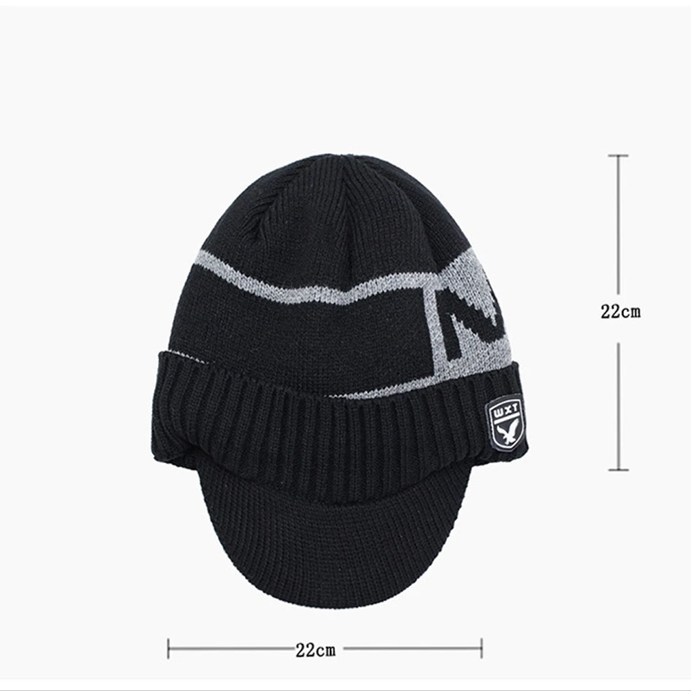 Warme gefütterte Herren wintermutze Schal Strick шапка Beanie Winter SkiSnowboard