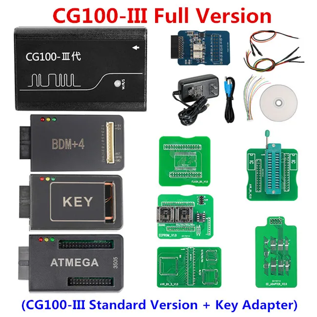 CG100III ATMEGA Key CG100 Prog III полнофункциональная версия CG100 III устройство восстановления подушки безопасности с ключом и адаптером AATMEGA поддержка Renesas и чтения данных - Цвет: CG100III ATMEGA Key