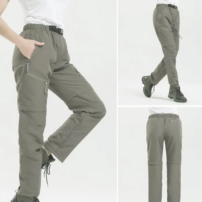 Outdoor Sports Leisure Quick-drying Pants Men Women Hiking Pants Long Short Trousers Detachable NGD88