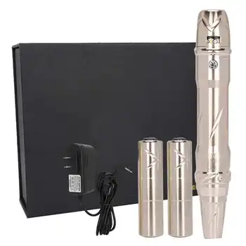 

Rotary Tattoo Machine Microblading Pen Semi Permanent Eyebrow Lip Eyeliner Tattoo Machine Champaign Gold US Plug 100-240V