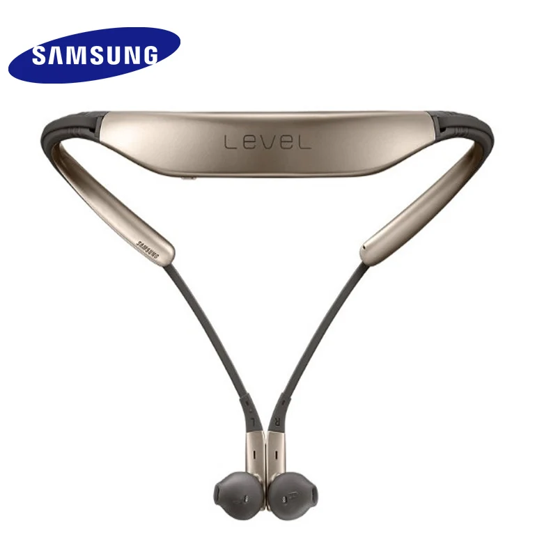 Золотой SAMSUNG Level U наушники-вкладыши беспроводная гарнитура с Bluetooth воротник Шум шумоподавления Поддержка A2DP, HSP, HFP для Glaxy 8 S8plus - Цвет: Золотой