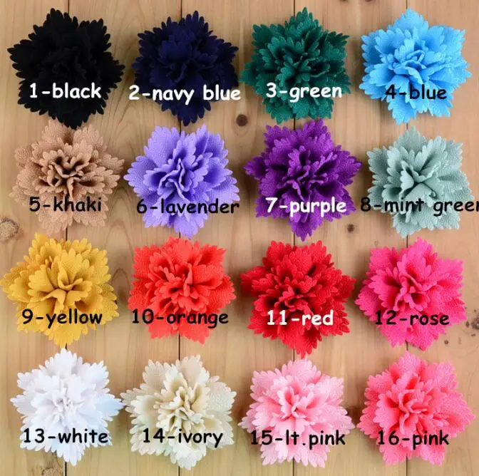 20pcs/lot 3.1"Artificial Cloth Fabric Rose Flowers For DIY Blossom Hair Flower Without Clips Girl Headband Accessories