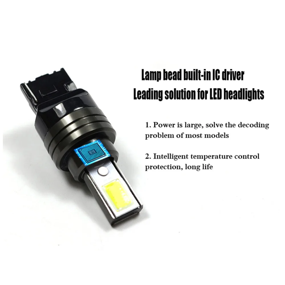2 шт./компл. встроенный драйвер IC 12 V-14 V 1156 T20 T15 светодиодные задние фары Дневные стоп-сигнал Белый