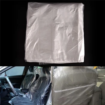 

100pcs Universally Car Automotive Disposable Plastic Shifting Lever Cover Waterproof Car Seat Covers Steering Wheel For BMW Hond