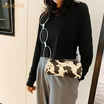 

Fashion Animal Pattern Women Messenger Handbag Circle Ring Handle Lady PU Leather Small Shoulder Bag Totes