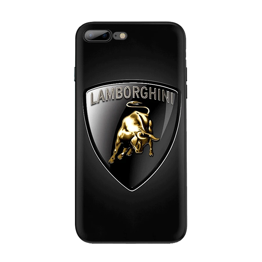 Силиконовый ТПУ чехол Gerleek Lamborghini с логотипом для iPhone 6 6s 7 8 Plus X XS XR Max 5 5S SE чехол