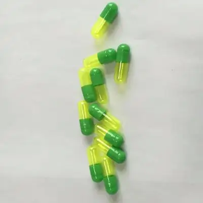 green clear yellow 0#1000/5000 шт 0 Размер высококачественные цветные твердые желатиновые пустые капсулы, полые желатиновые капсулы, соединенные или разделенные капсулы - Цвет: green clear yellow