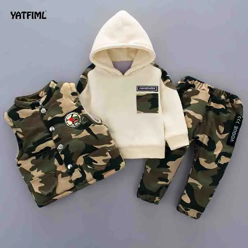 YATFIML, зимние плотные камуфляжные Повседневные детские спортивные костюмы, спортивные костюмы для мальчиков, детские спортивные костюмы для девочек, одежда для мальчиков - Цвет: style1