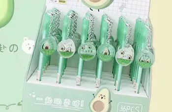 

new pretty Avocado pendant gel pen cartoon neutral pen student prize school office black needle pen promotion gift pen 36pc/lot
