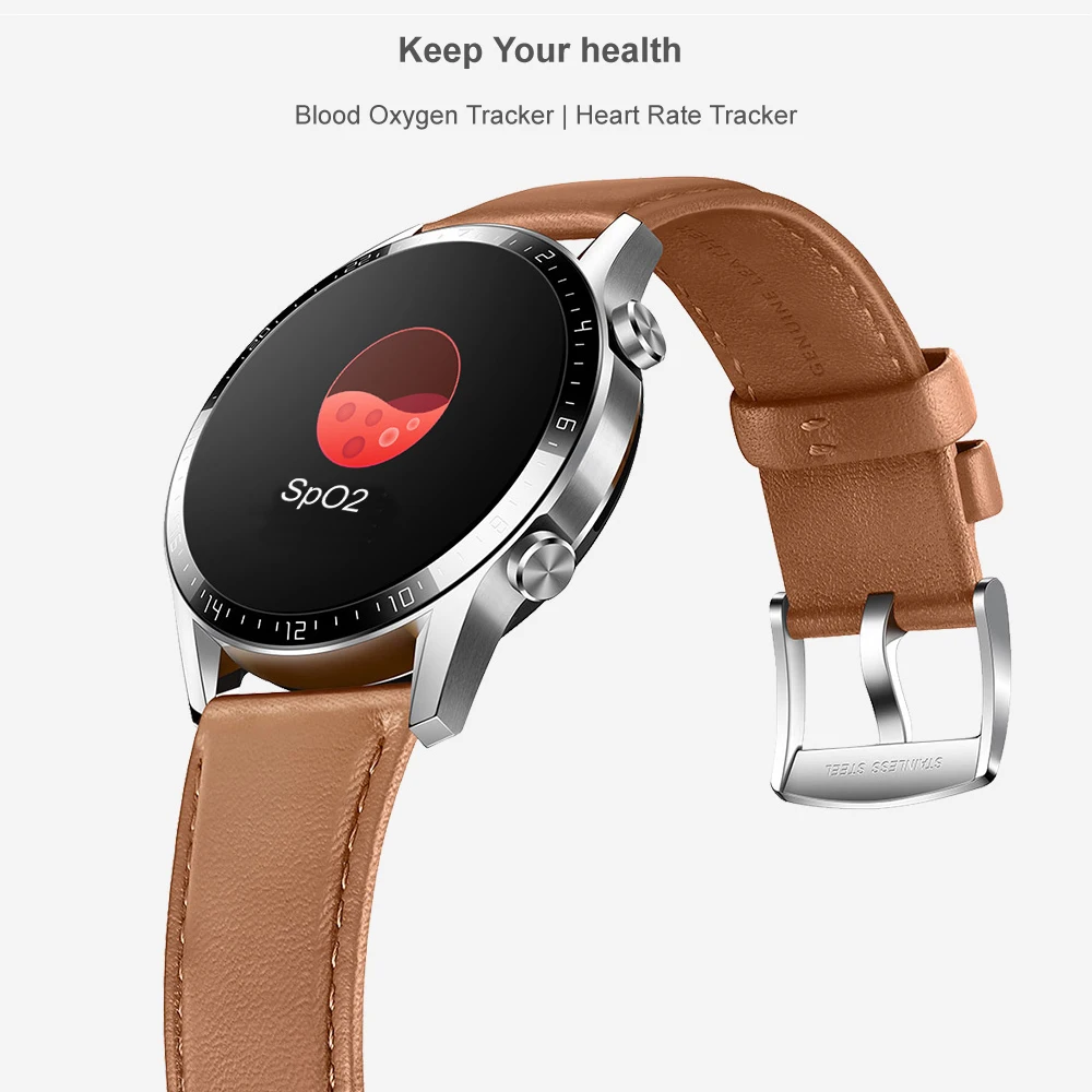 Reloj inteligente Huawei GT 2 rastreador de oxígeno en sangre spo2 Bluetooth Smartwatch 5,1 rastreador de frecuencia cardíaca para Android iOS - 6