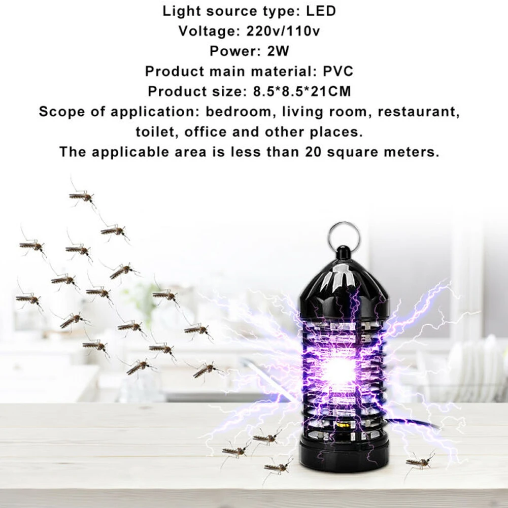 US / EU Electric LED Mosquito Killer Lamp Outdoor / Indoor Fly Bug Insect Zapper Trap