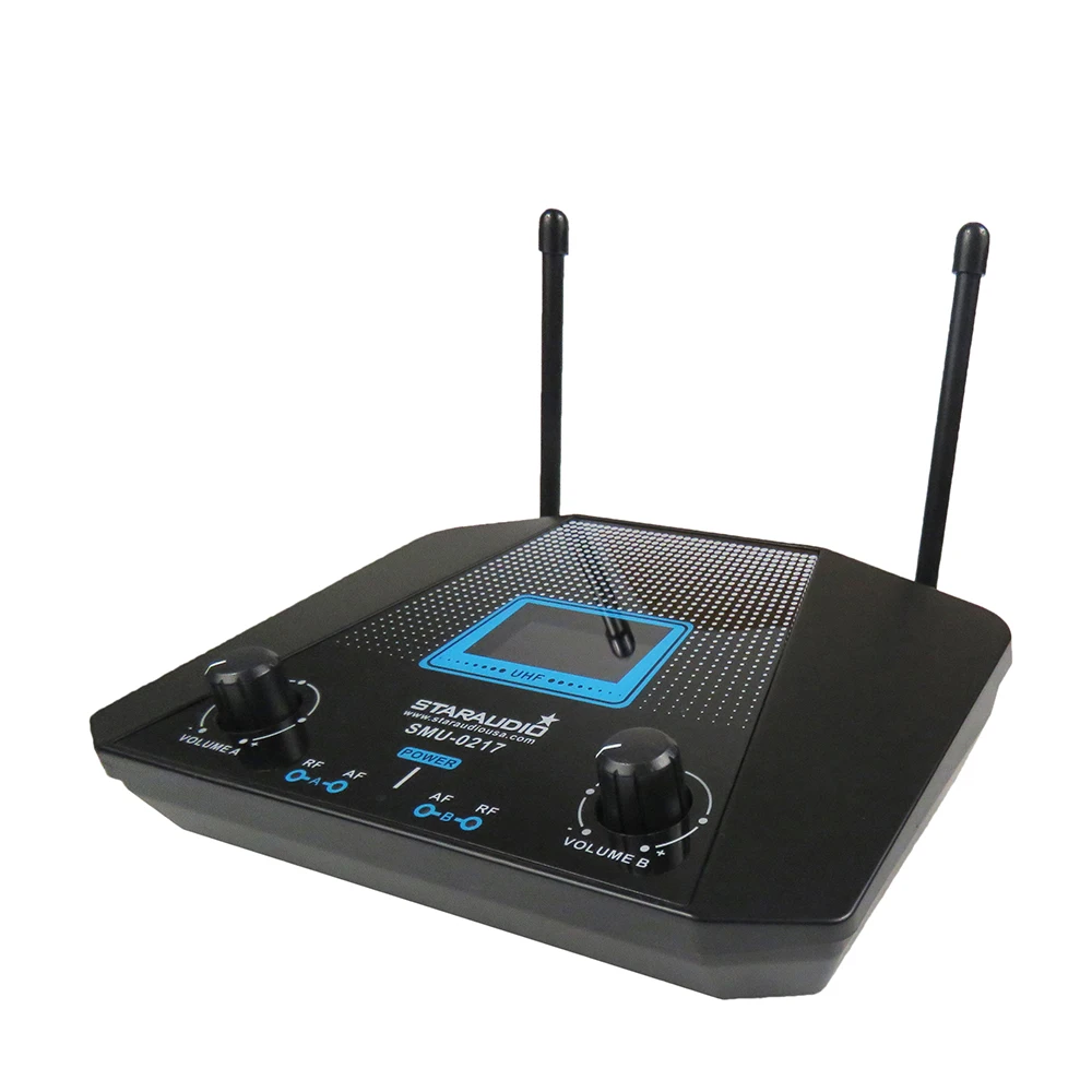 STARAUDIO 2 канала UHF Ручной беспроводной микрофон системы 2CH сценический церковный клуб KTV домашние вечерние микрофон караоке SMU-0217A