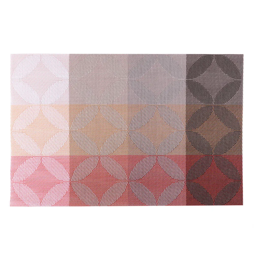 Kitchen table mat fashion pattern non-slip placemat compatible with interwoven insulated washable placemat L925 - Цвет: RD