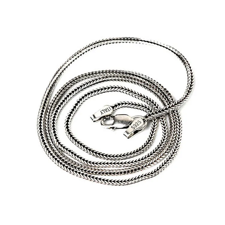 

Character yin pin S925 Fine Silver Accessories Retro Women's 1.6M hu wei lian Necklace