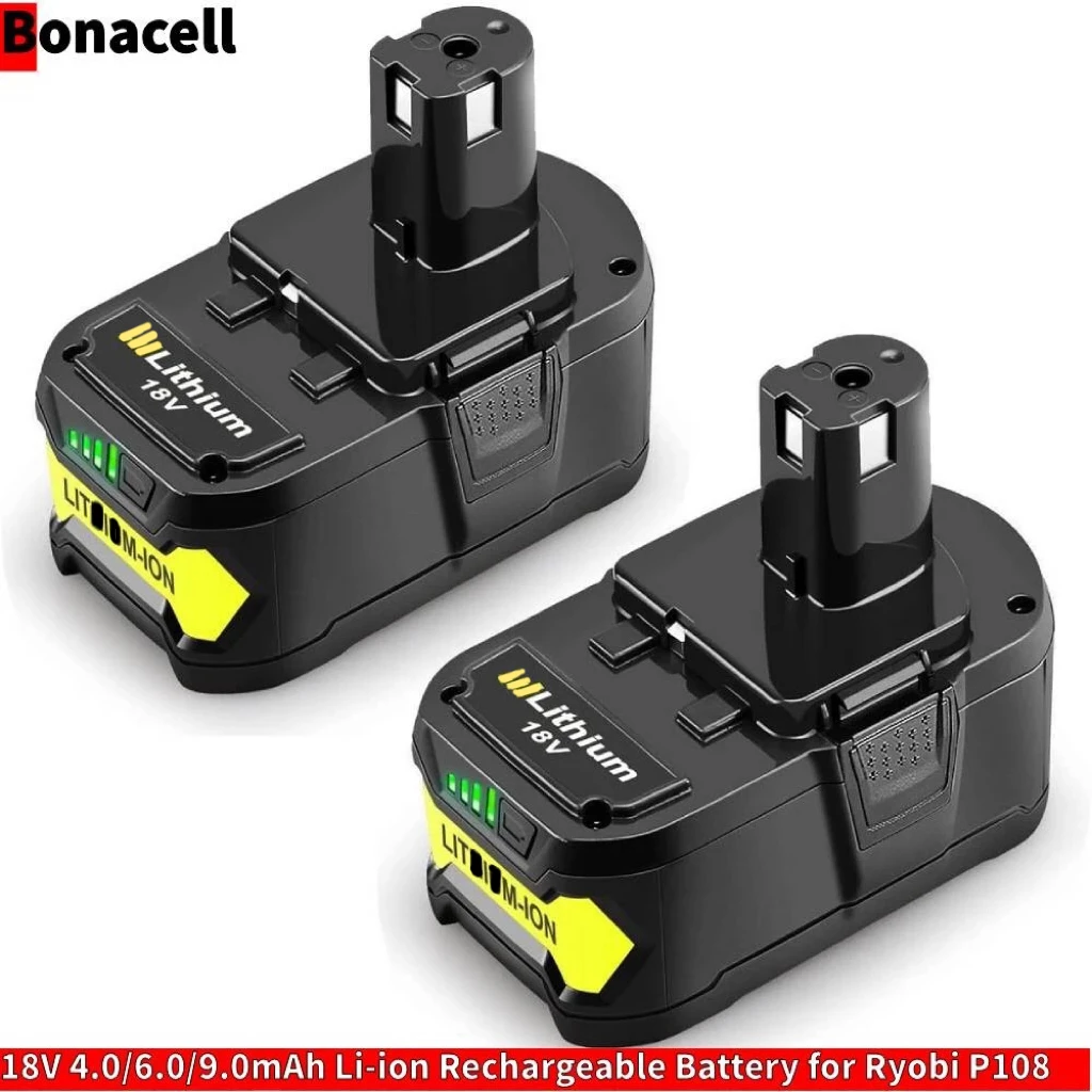 18V 4.0/6.0/9.0mAh Li-ion Rechargeable Battery for Ryobi cordless Power Tool BPL1820 P108 P109 P106 P105 P104 P103 RB18L50 | Электроника