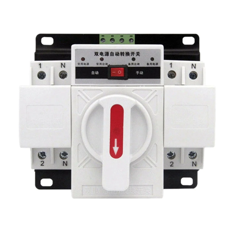 

2P 63A AC230V MCB Type Dual Power Automatic Transfer Switch ATS 50HZ/60HZ