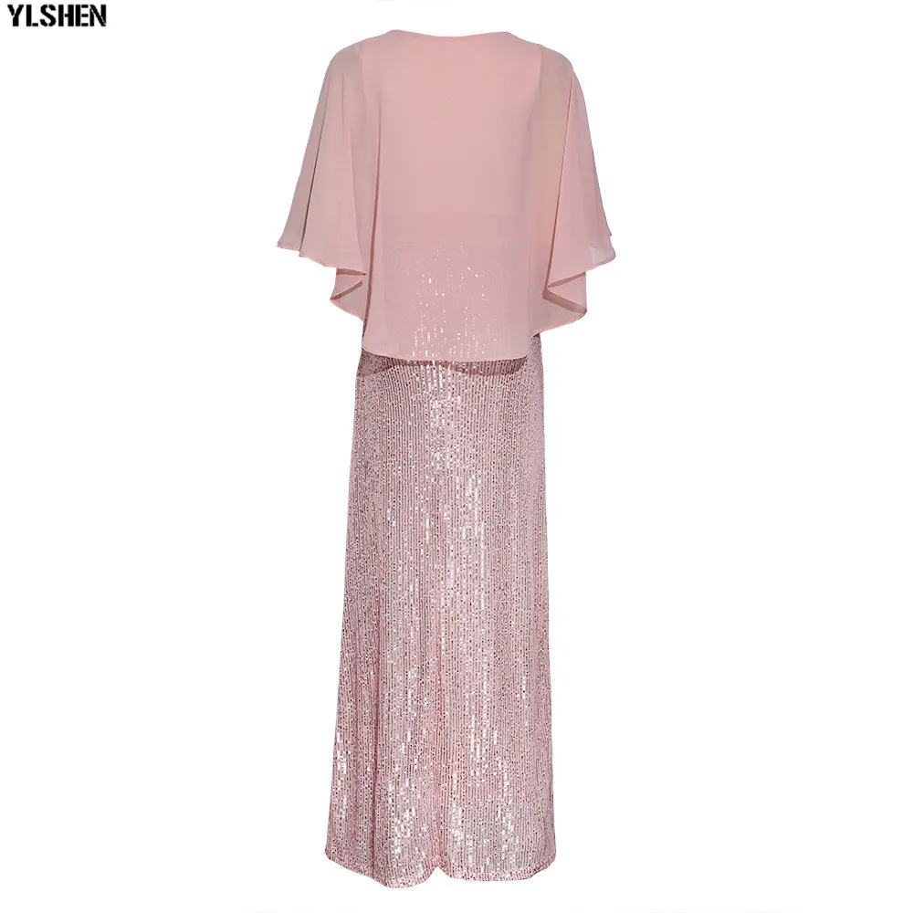 Elastic Sequins Africa Clothing African Dresses For Women Fashion Style Bat Sleeve Robe Africain Long Maxi Dress African Clothes 09