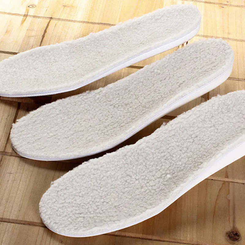 

1 Pair Insole Accessories Support Cushion Height Increase Inserts Artificial Wool Invisible Absorb Sweat Winter Keep Warm Pads