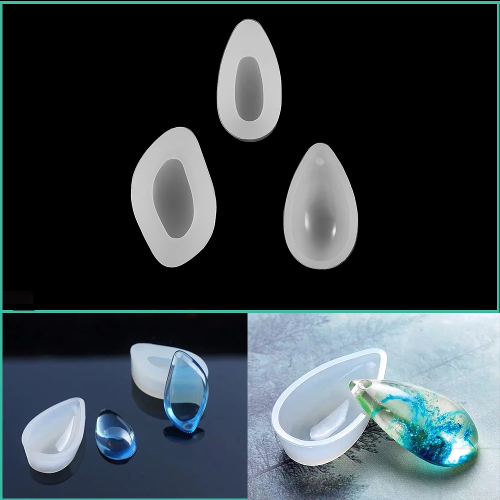 Translucent Hollow Silicone Resin Mold Earring Pendant DIY Jewelry Craft Mould 