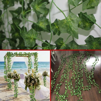 

12PCS Artificial Fake Hanging Plant Foliage Ivy Vine Garland Leaves Home Decor Our Artificial Ivy Leaf Garland Plants