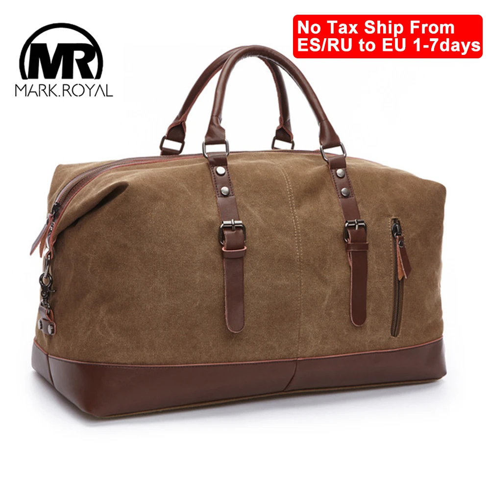 Good Buy Canvas-Bags Luggage Duffel Wild-Bag Overnight Large-Capacity MARKROYAL Mens Leisure 1zWXxxGAD