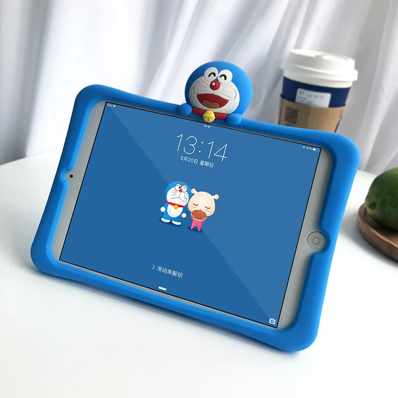 Планшет силиконовый чехол с подставкой для Планшеты ipad Mini1 на возраст 2, 3, 4, 5, ipad air 2 3 pro 10,5 Мультфильм защитный чехол для ipad 2, 3, 4 18 9,7