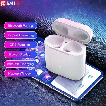 

Charging Case for Airpods Qi Wireless Charging Bluetooch Pairing Pop up Windows 450mAH Charger Replacement for Air Pods Pod 1 2
