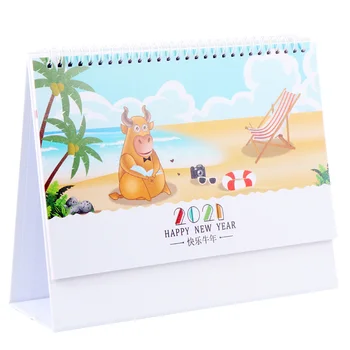 

1Pc 2021 Memo Table Calendar Fashion Coil Calendar Desk Decoration (Ox)
