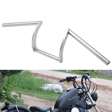Мотоцикл хромированная сталь 22 мм высокий бар откатный руль для Harley Sportster Chopper Bobber Softail Dyna Кафе Racer