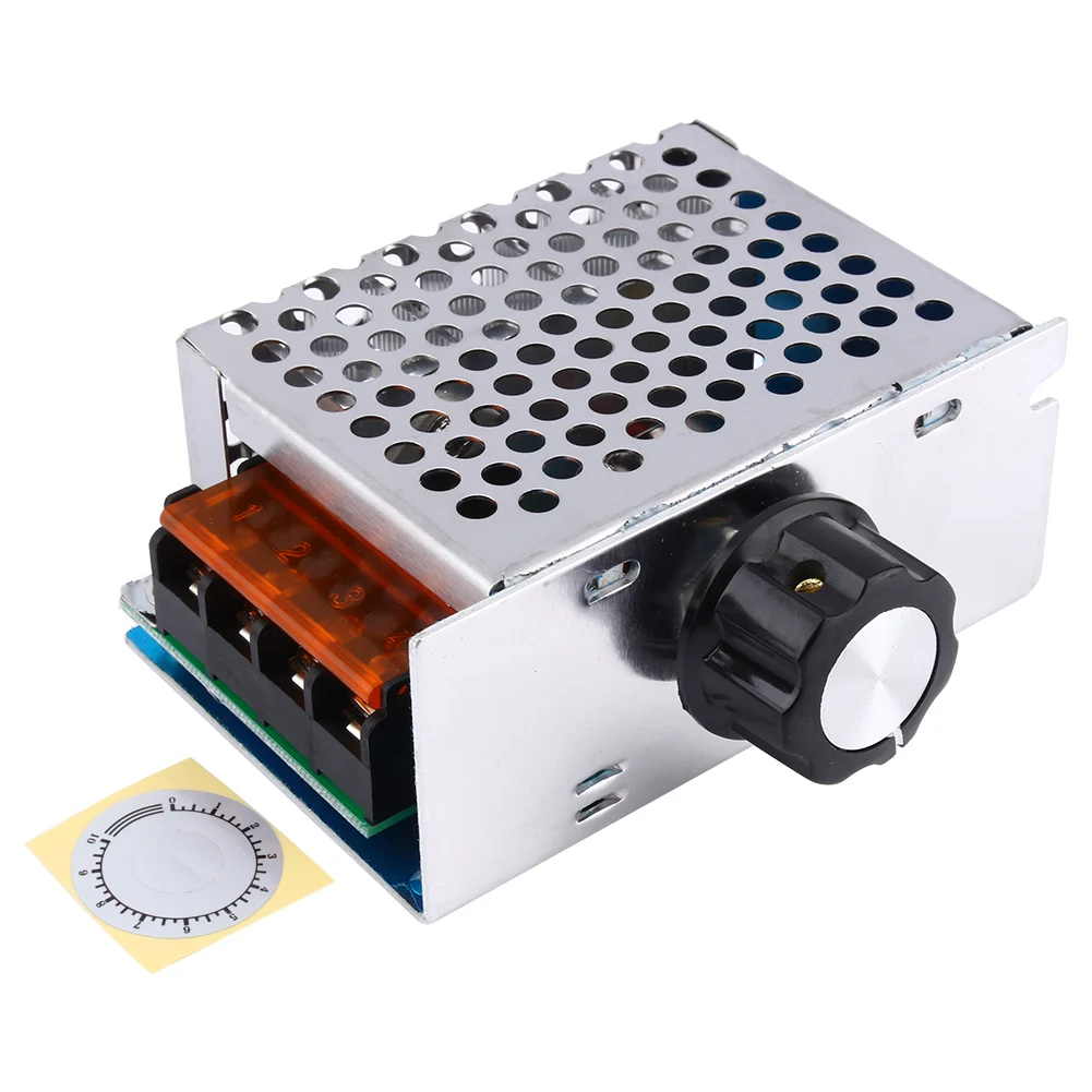 

High Power 4000W AC 220V SCR Speed Controller Motor Electronic Voltage Regulator Adjust Motor Control Dimmer Thermosta