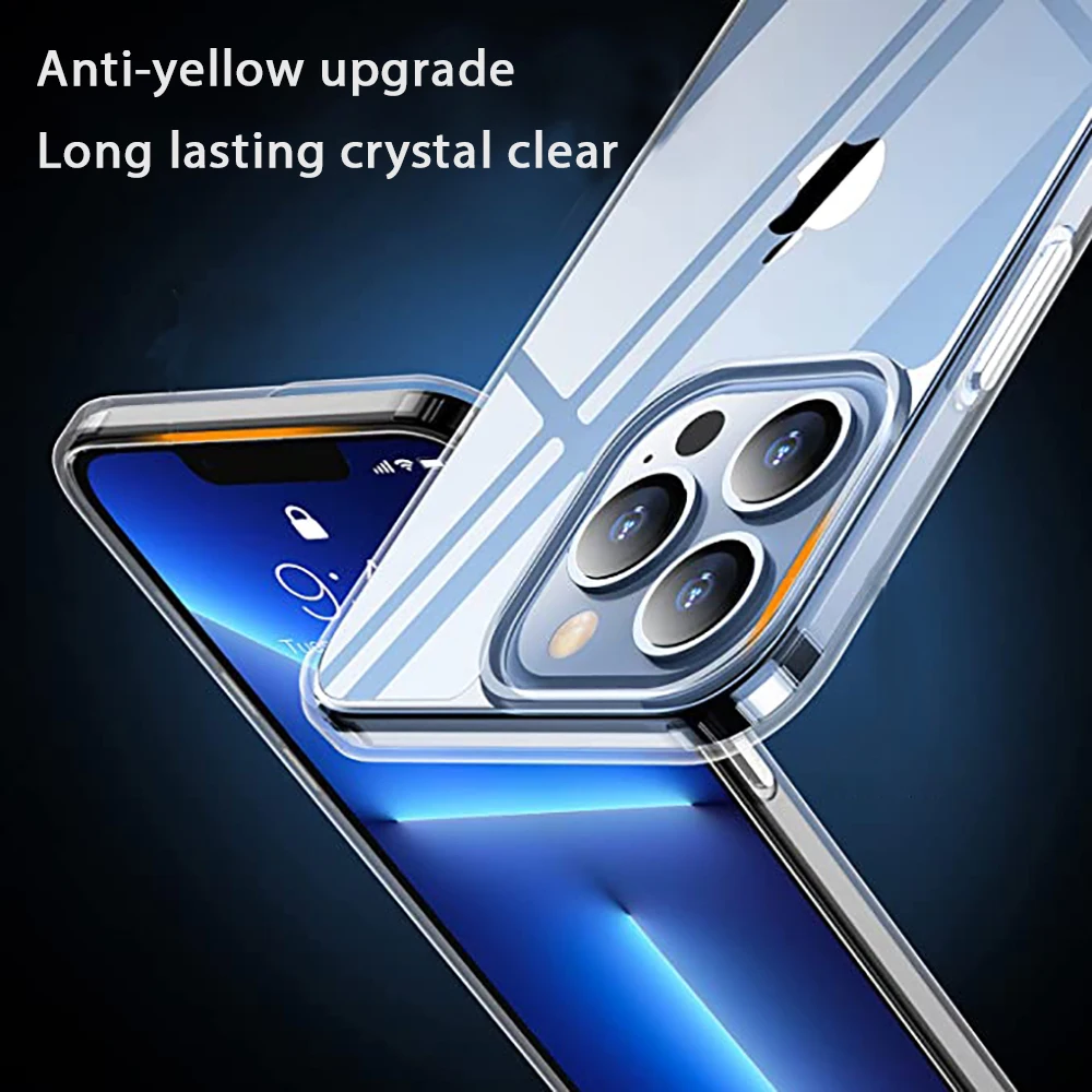 Shockproof Clear Phone Case For iPhone 13 / Por / Max Soft TPU Phone Back Cover for iPhone 13 Mini Shockproof Clear Phone Case For iPhone 13 / Por / Max Soft TPU Phone Back Cover for iPhone 13 Mini