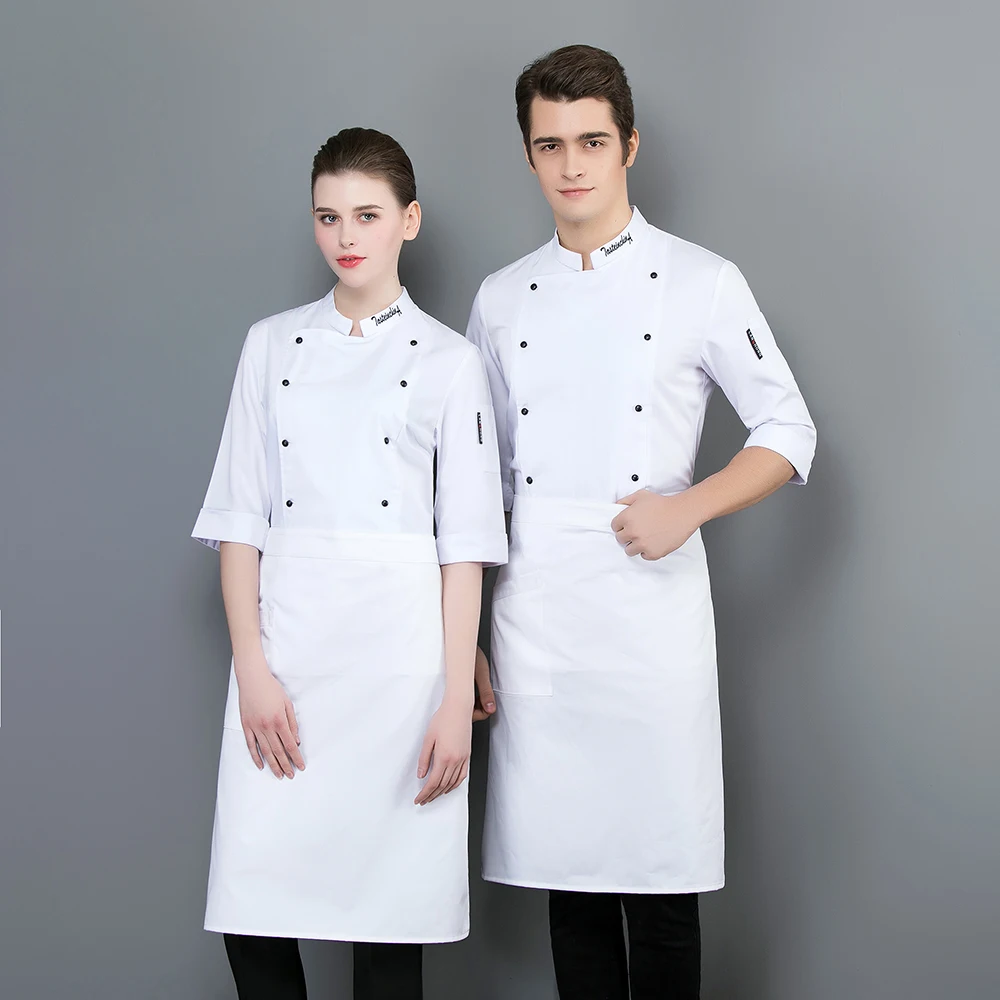 Food Service Restaurant hotel Short-sleeve Chef Uniform Unisex Kitchen Chef men Breathable Kitchen work clothes men Chef Jacket