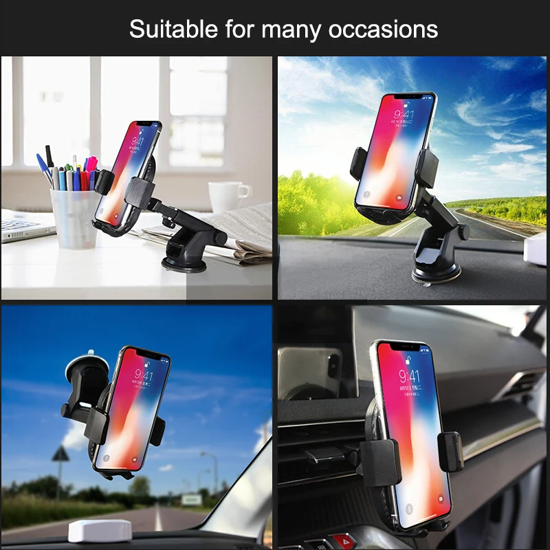 Car Phone Mount Wireless Charging Charger Air Vent Clip Holder Universal Stand Hands-Free Cradle NJ88