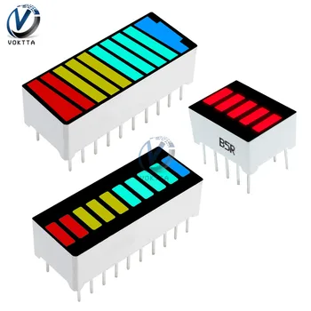 Display a barra a LED a 10 segmenti Display a LED rosso giallo verde blu Display a LED rosso a 5 segmenti modulo di visualizzazione della capacità della batteria a LED a 4 colori