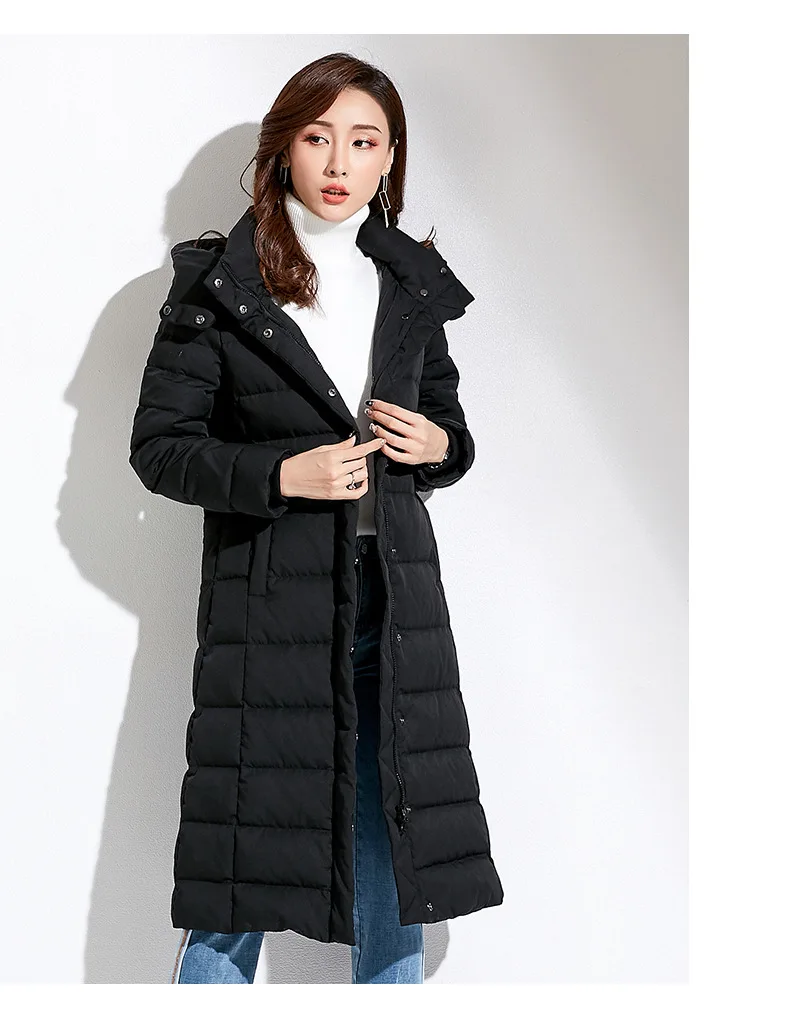 autumn new women warm thick coat hooded down jacket 930