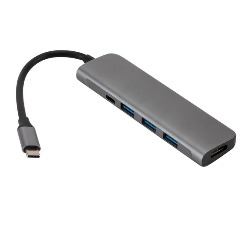 5 в 1 USB C концентратор type C на 3 порта USB 3,0 HDMI PD адаптер питания для MacBook Pro huawei P30 Thunderbolt 3