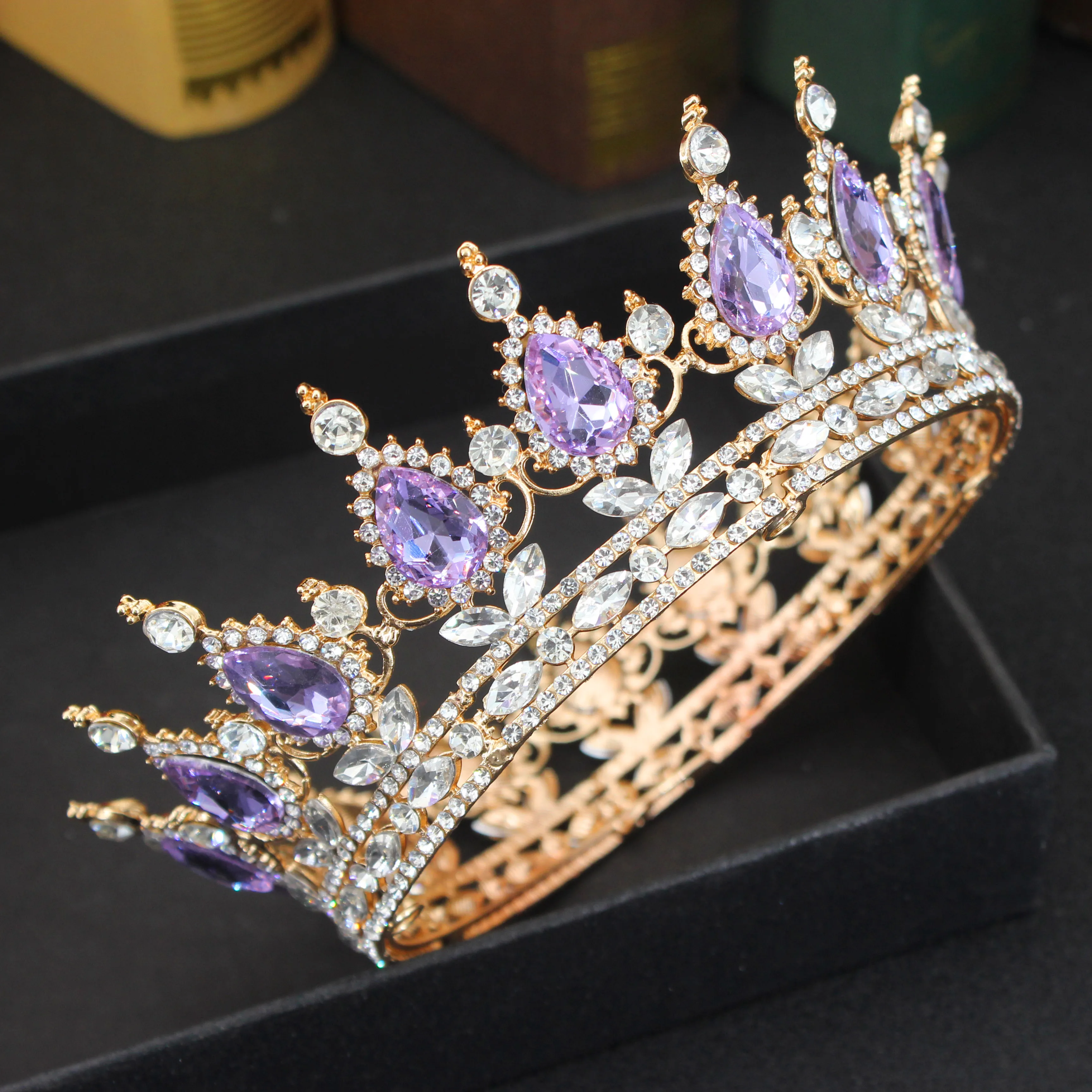 Crystal Queen King Tiaras and Crowns Bridal Diadem For Bride Women Headpiece Hair Ornaments Wedding Head Jewelry Accessories