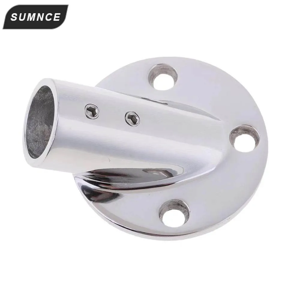 Stainless Steel Hand Rail Fittings 30 Degree 1&quot Round Base Tube For Boat Marine Yachts | Автомобили и мотоциклы