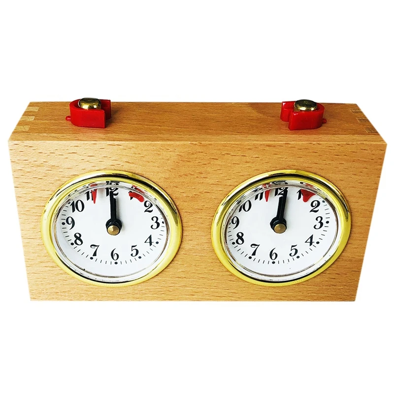 Wooden Chess Timer Tournament Competition Game Clock Gift Wind-Up Mechanical Accessories For Board Games | Дом и сад