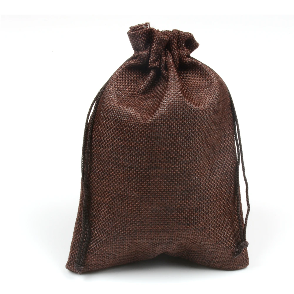 

Hessian Linen Rustic Burlap Drawstring Jute Bag Candy Gift Christmas Wedding Favors Packaging Pouches Storage Bags Wedding Decor