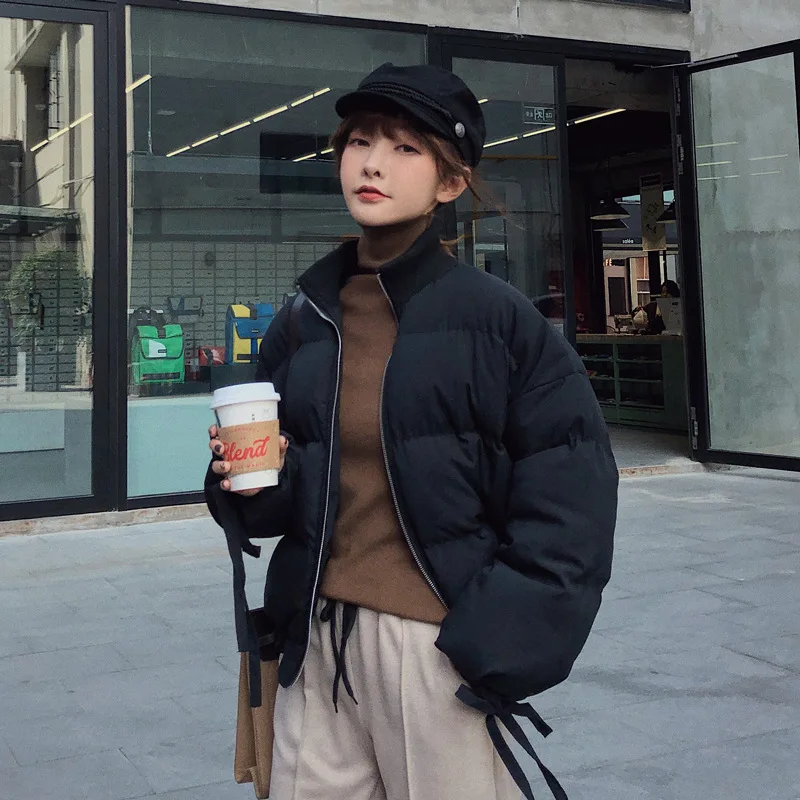 

Small Cotton-Padded Jacket Short Korean-style Thick down Jacket Cotton-padded Clothes Student down Coat Winter Cotton Overcoat F