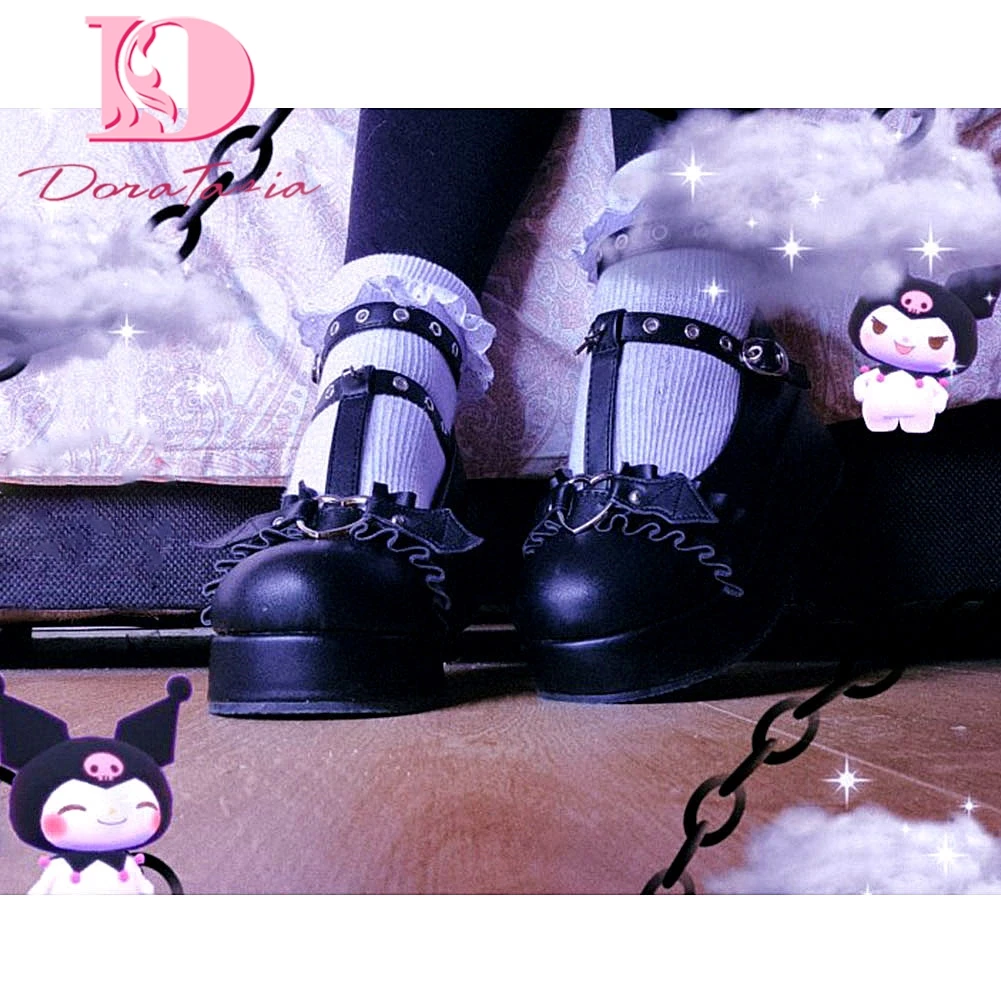 DORATASIA-cuñas de plataforma para mujer, zapatos de tacón alto, estilo lolita, para cosplay, estilo gótico