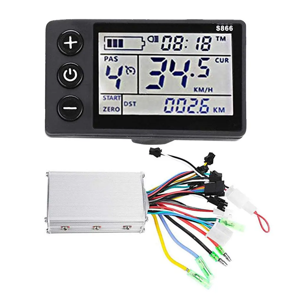 

2PCS LCD Controller Power Speed Display Rainproof Bicycle Electronics For Electric Bicycle Mountain Bike Scooter