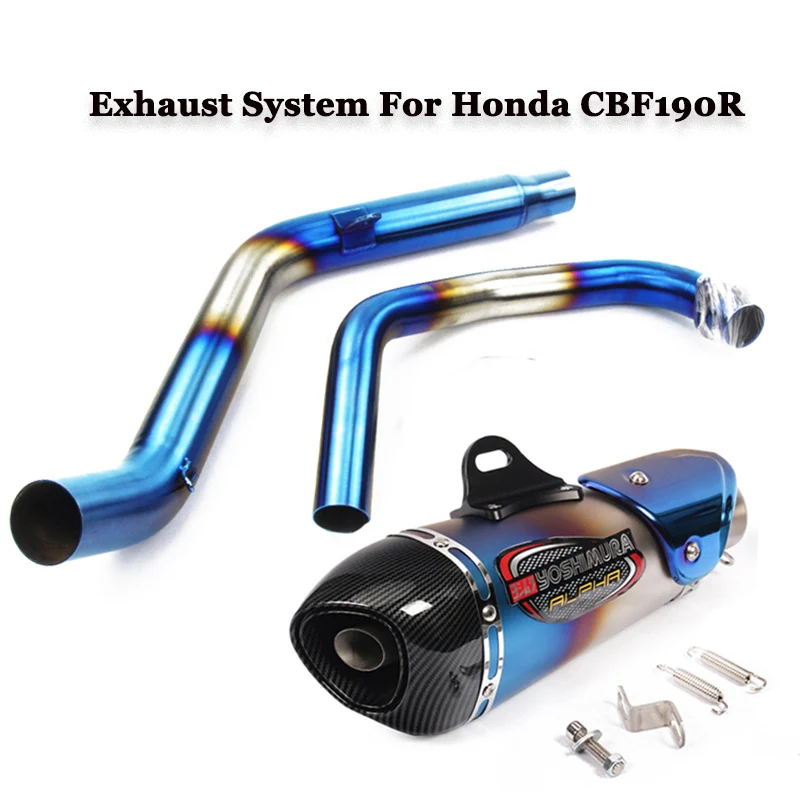 Слипоны для Honda CBF190R CB190R CBF190X moto rcycle выхлопная полная система Escape moto модифицированный глушитель с передней средней соединительной трубой
