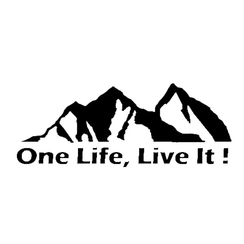 

One Life Live It Mountains Ordinary Car Sticker Windshield Bumper Motorcycle Decor KK Vinyl Cover Scratches Waterproof PVC
