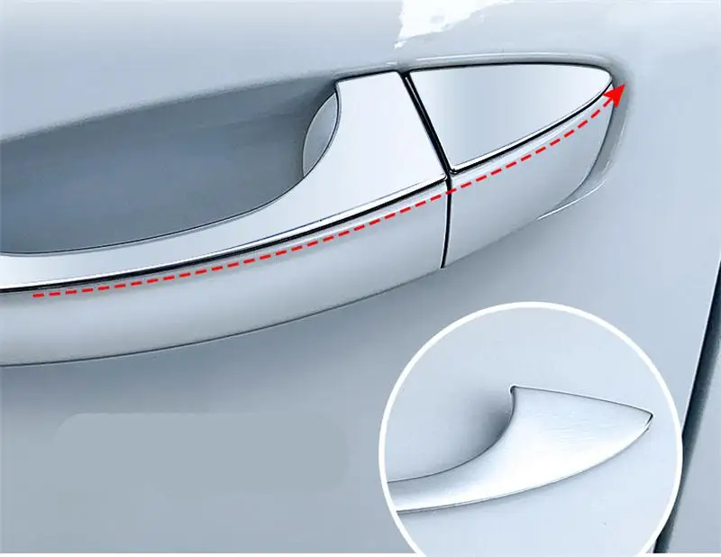 Декоративные дверные ручки из нержавеющей стали для автомобиля, наклейки для Audi Q3, автомобильные аксессуары