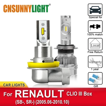 

CNSUNNYLIGHT Auto LED Headlight Bulbs For RENAULT CLIO III Box SB, SR 2005-2010 Foglamp Bulb Headlamp LoBwithout Cornering Lamps