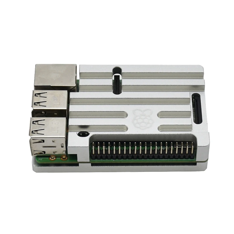 Для Raspberry Pi 3 Model B+(Plus)+ ЧПУ Алюминий чехол+ 5V 2.5A Мощность адаптер с поддержкой Wi-Fi и Bluetooth Декодер каналов кабельного телевидения штепсельная вилка стандарта США - Цвет: Silver